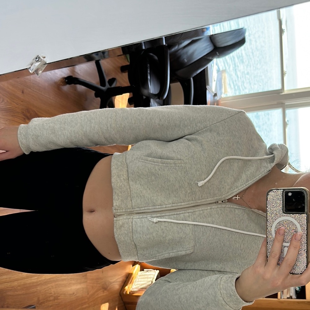Gray Zip-Up Hoodie